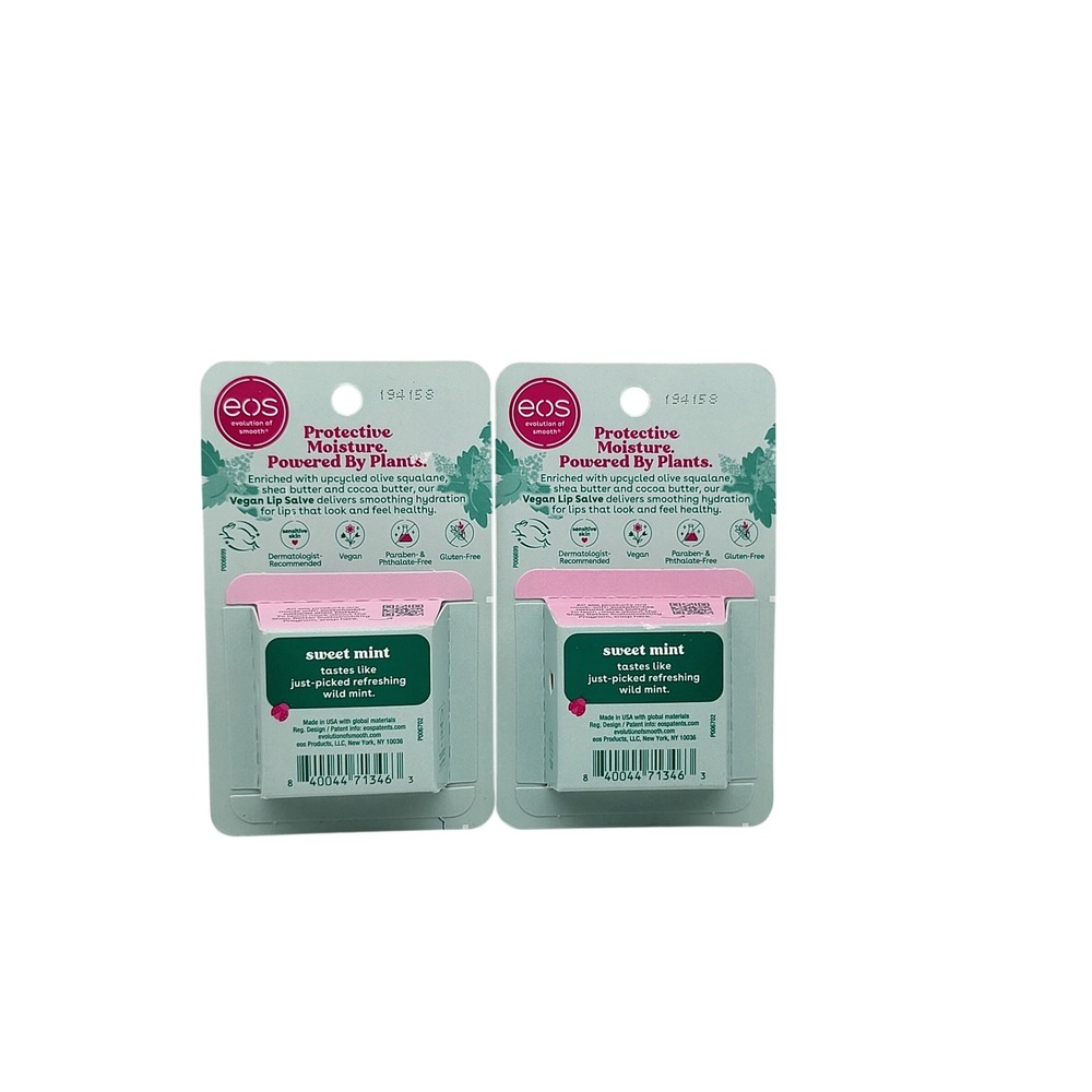 EOS Sweet Mint Plant Based Vegan‎ Lip Balm Protective Moisture